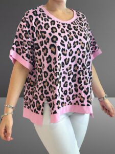 Elegant leopard μπλούζα με refined side cuts