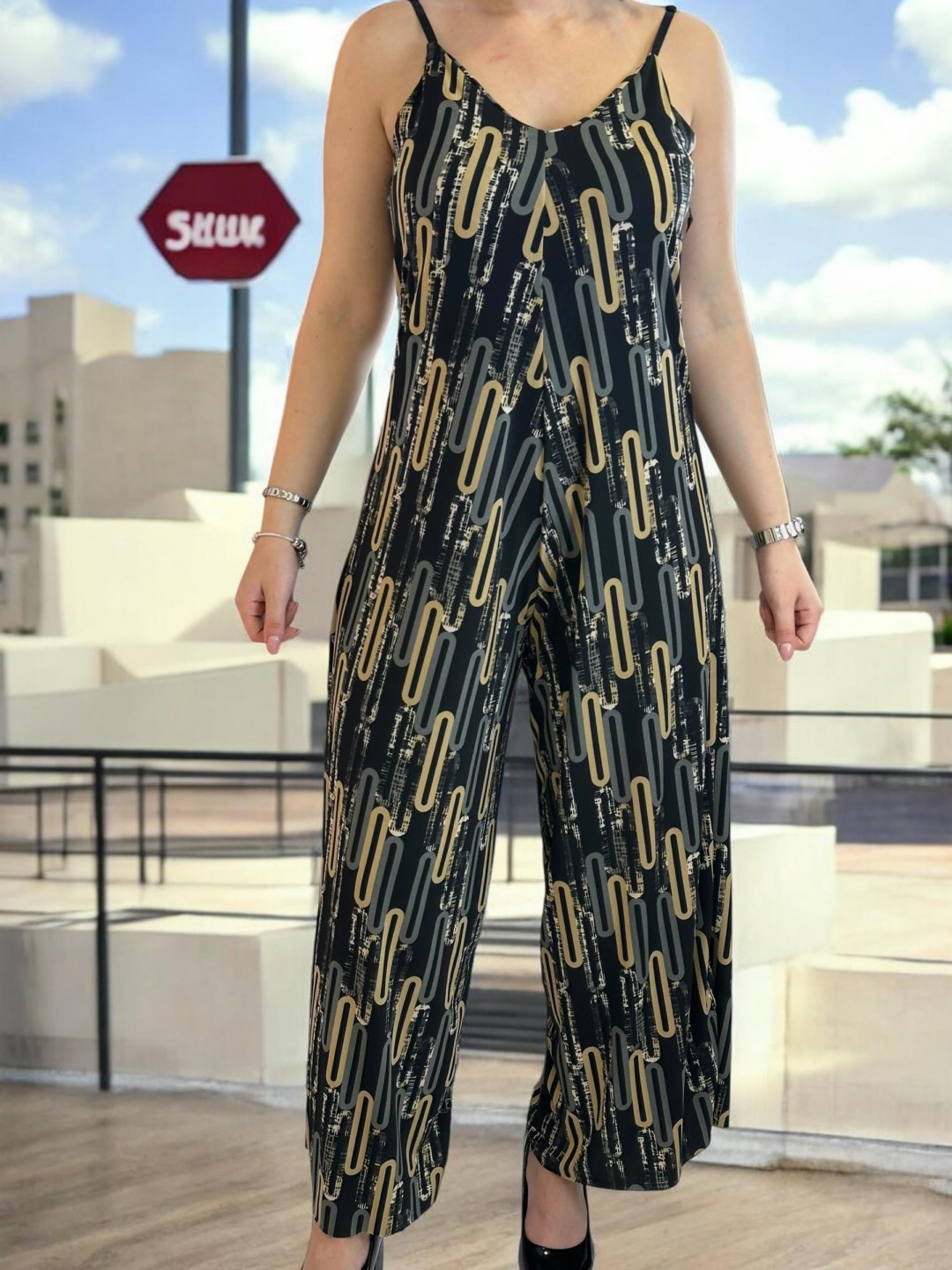 Fashion ολόσωμη φόρμα με straps