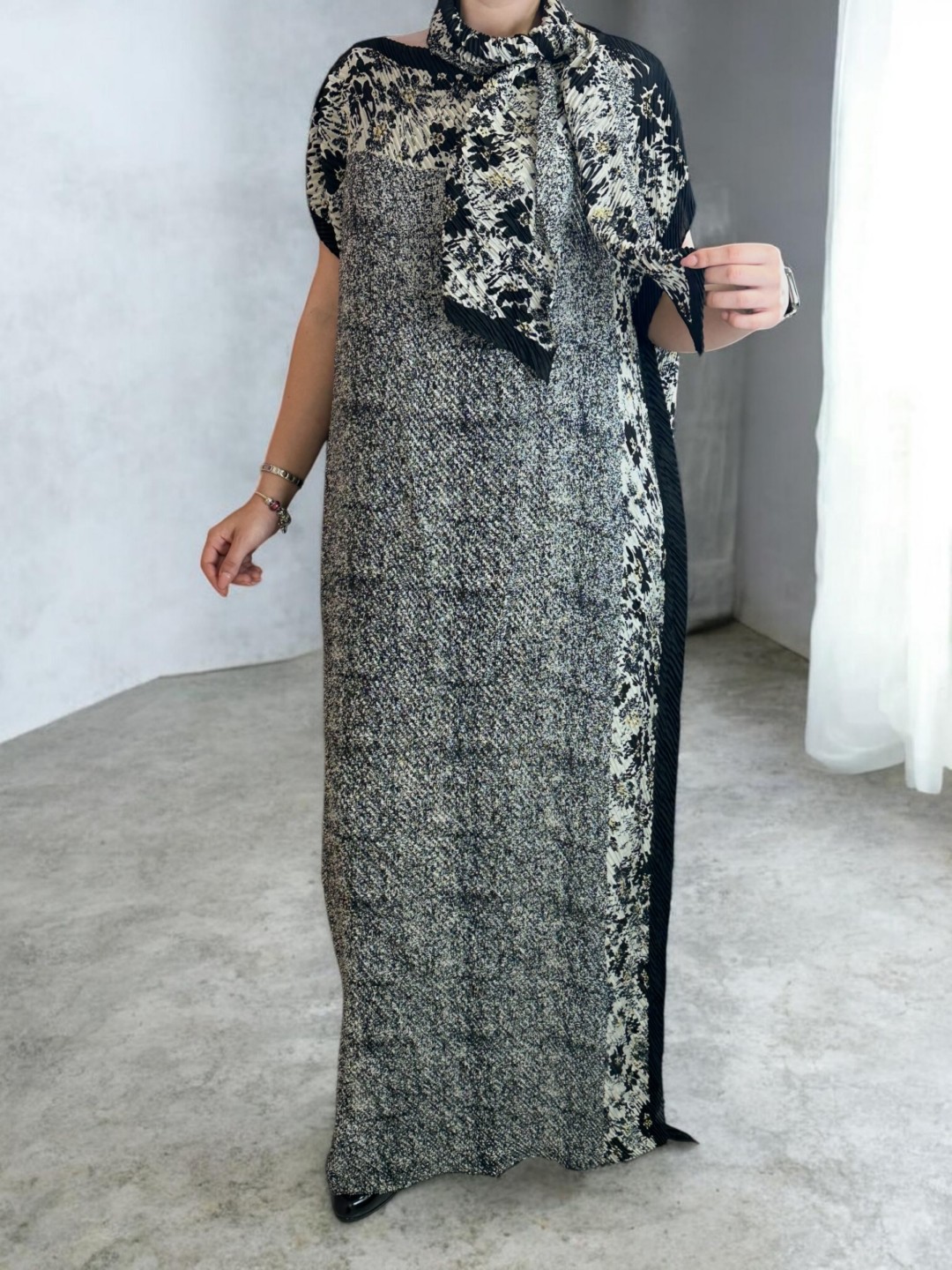 Chic πλισέ kaftan dress