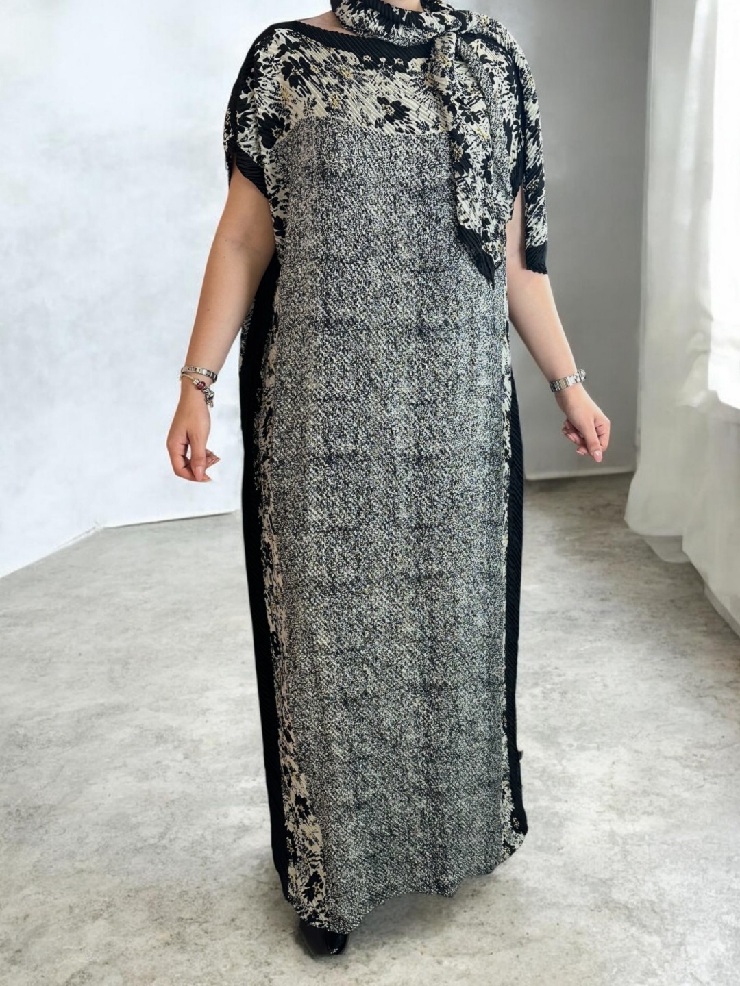 Chic πλισέ kaftan dress