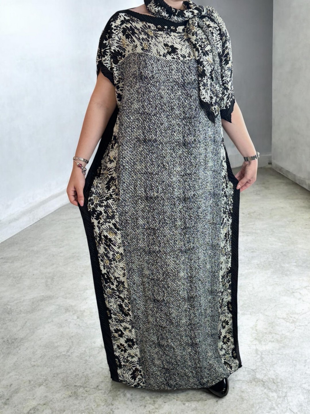 Chic πλισέ kaftan dress