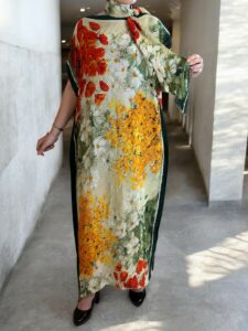 Chic πλισέ kaftan dress