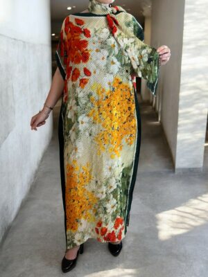 Chic πλισέ kaftan dress