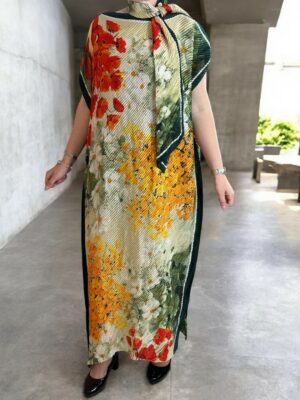 Chic πλισέ kaftan dress