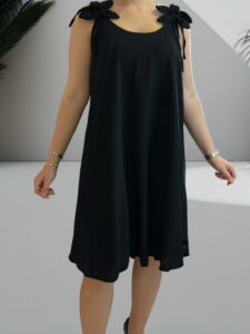 Fashion φόρεμα με λουλουδάτα μανίκια