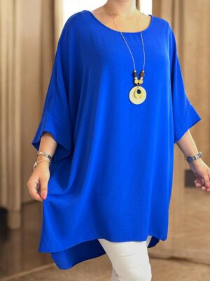 Chic georgette μπλουζοφόρεμα με necklace detail
