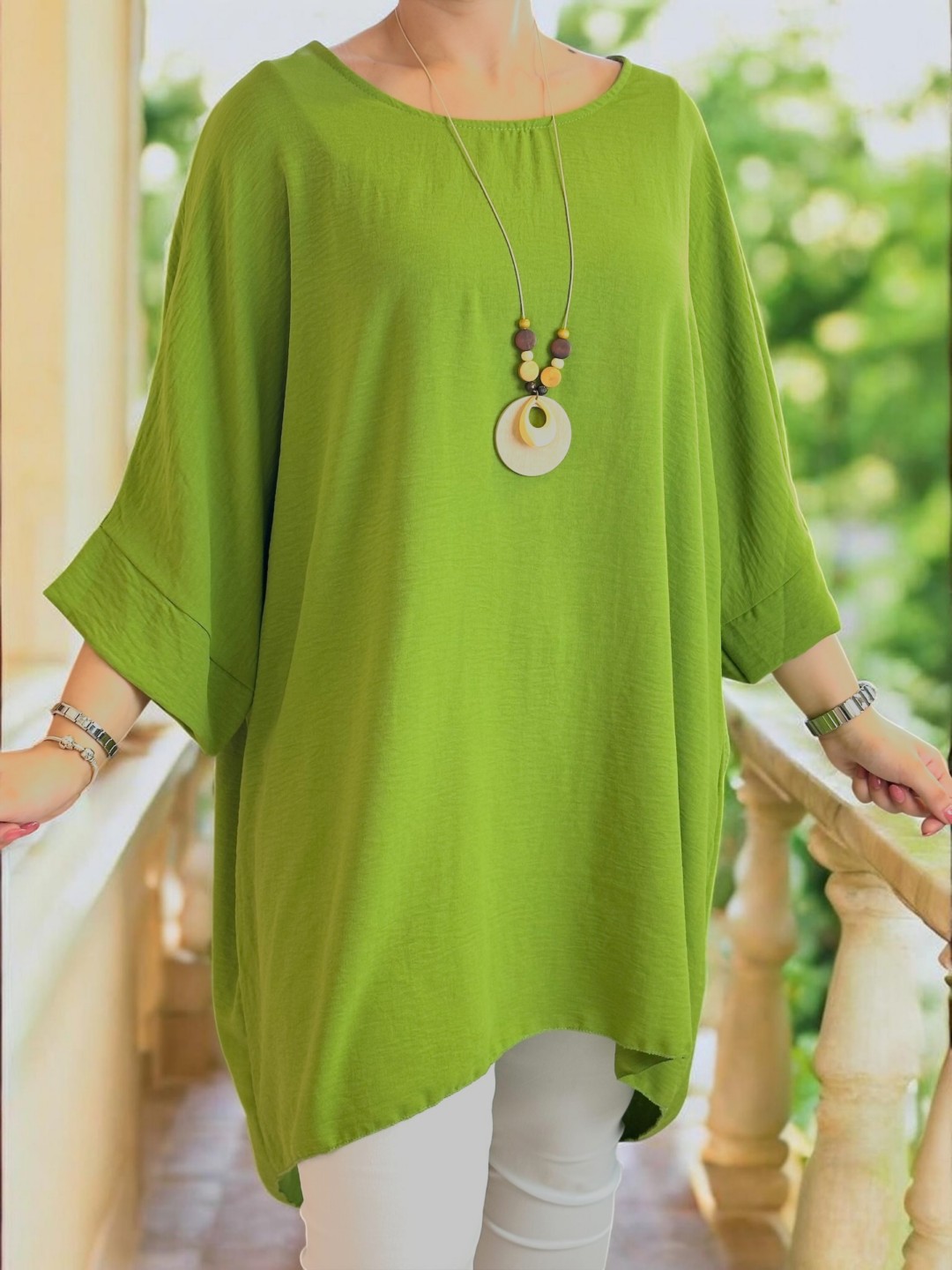 Chic georgette μπλουζοφόρεμα με necklace detail