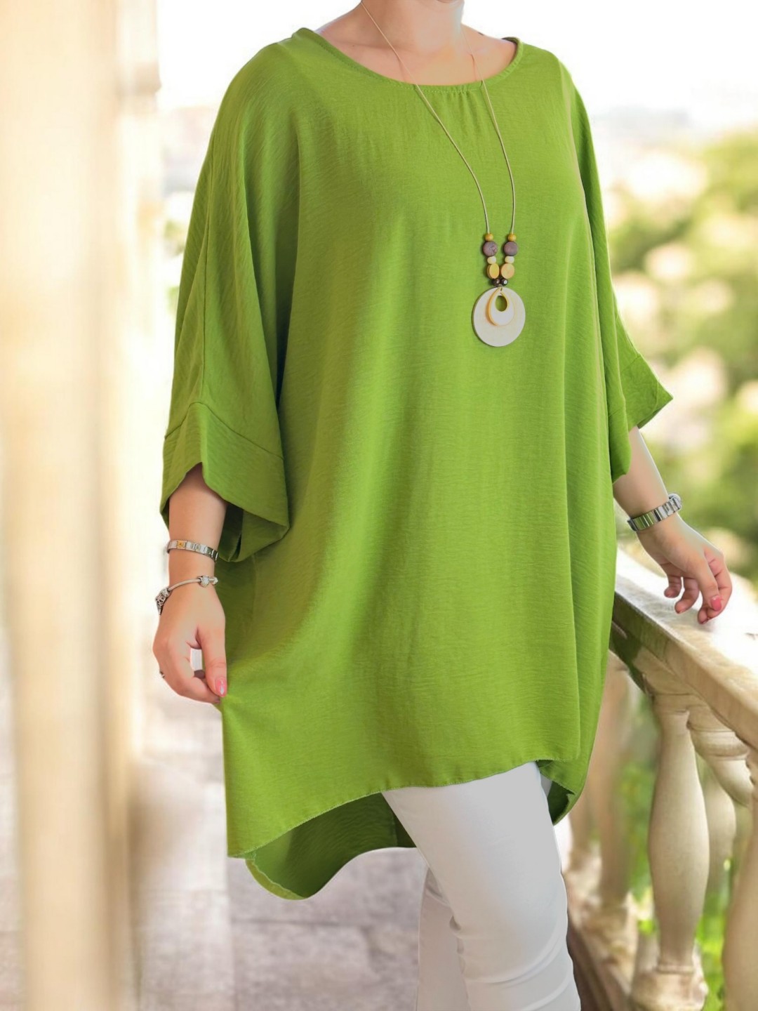 Chic georgette μπλουζοφόρεμα με necklace detail