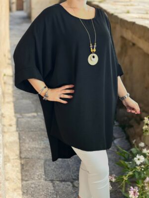 Chic georgette μπλουζοφόρεμα με necklace detail