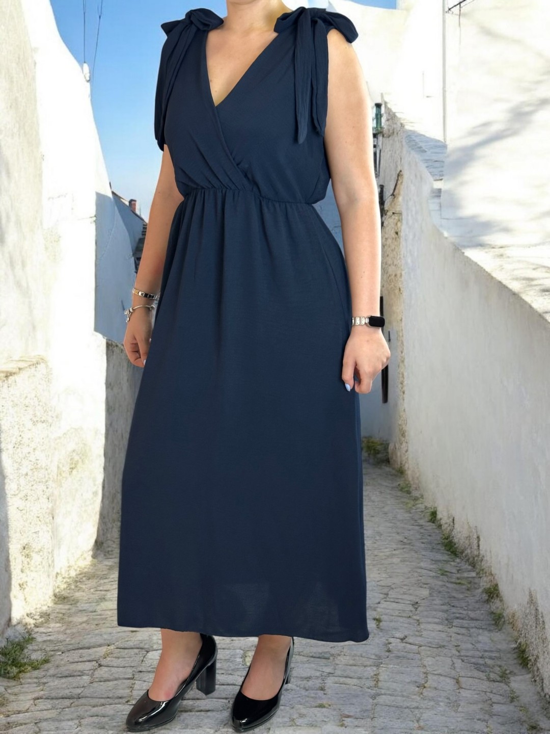 Romantic dress με κορδέλες