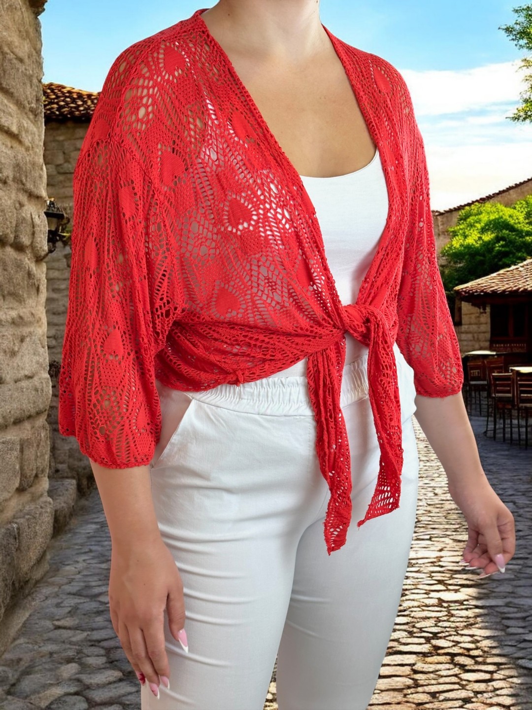Μπολερό με σχέδιο καρδιά