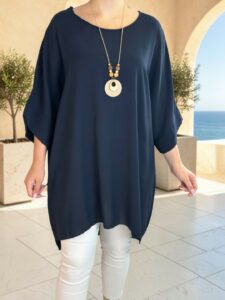 Chic georgette μπλουζοφόρεμα με necklace detail