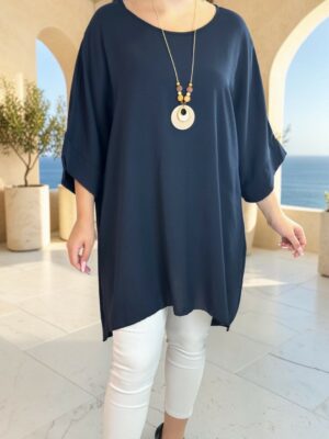 Chic georgette μπλουζοφόρεμα με necklace detail