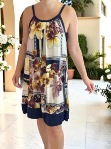 Τιραντέ floral φόρεμα από μαγιόπανο