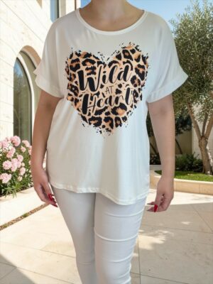 Chic Leopard Heart Top