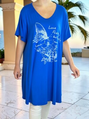 Casual Chic μπλουζοφόρεμα βισκόζη