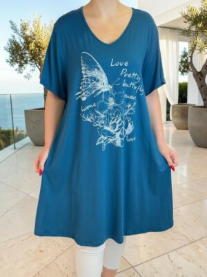 Casual Chic μπλουζοφόρεμα βισκόζη