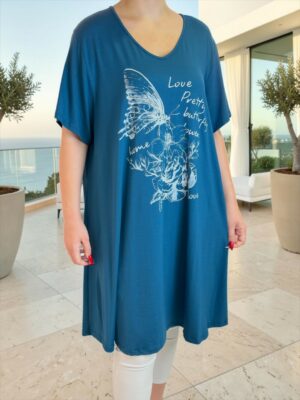 Casual Chic μπλουζοφόρεμα βισκόζη