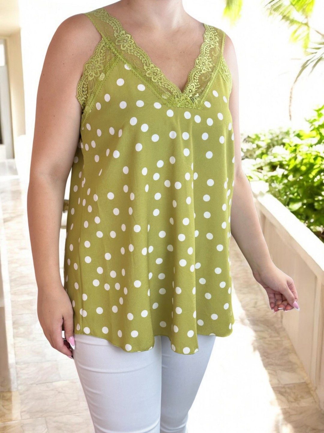 Polka Dot Lingerie Top