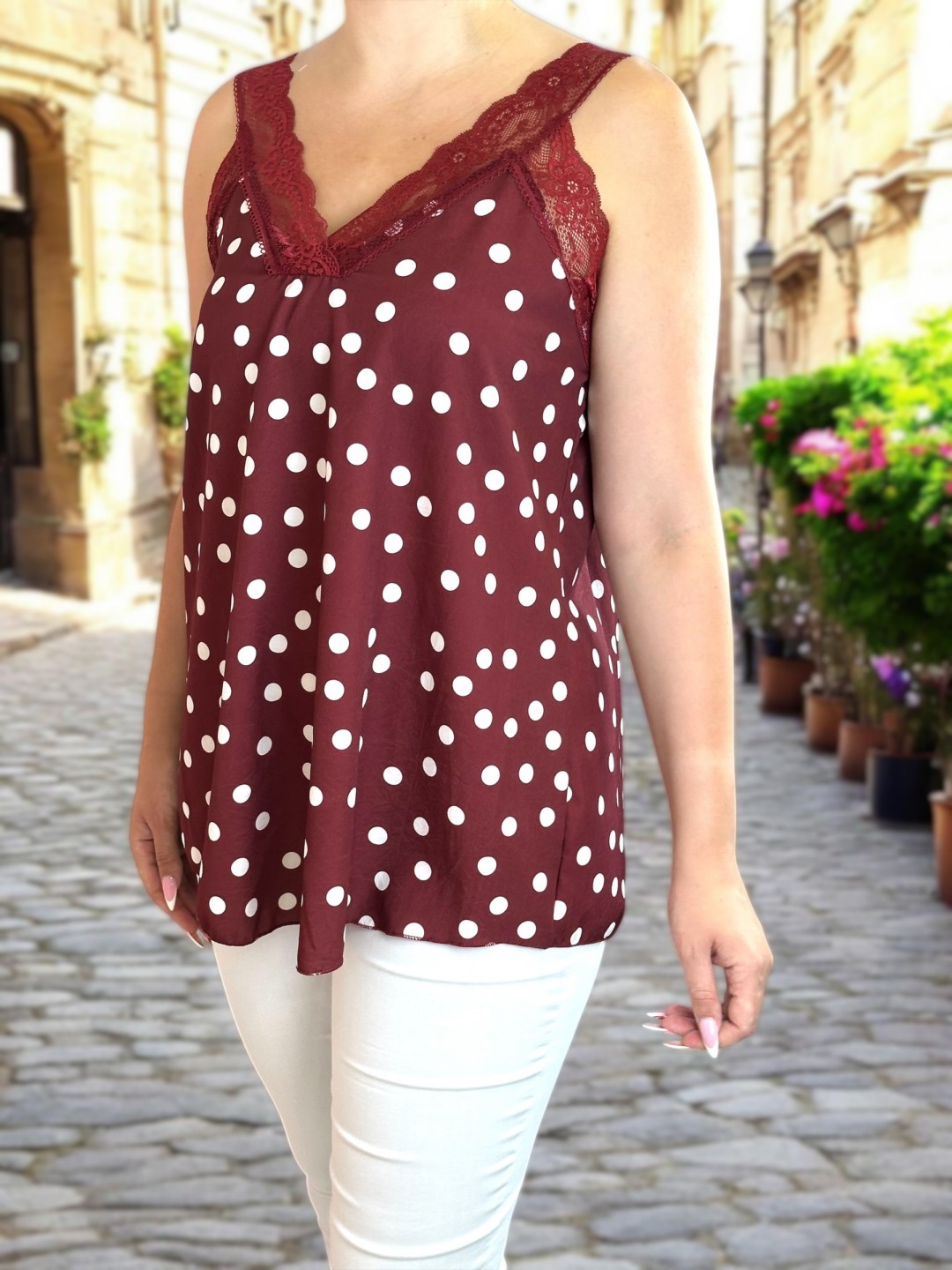 Polka Dot Lingerie Top