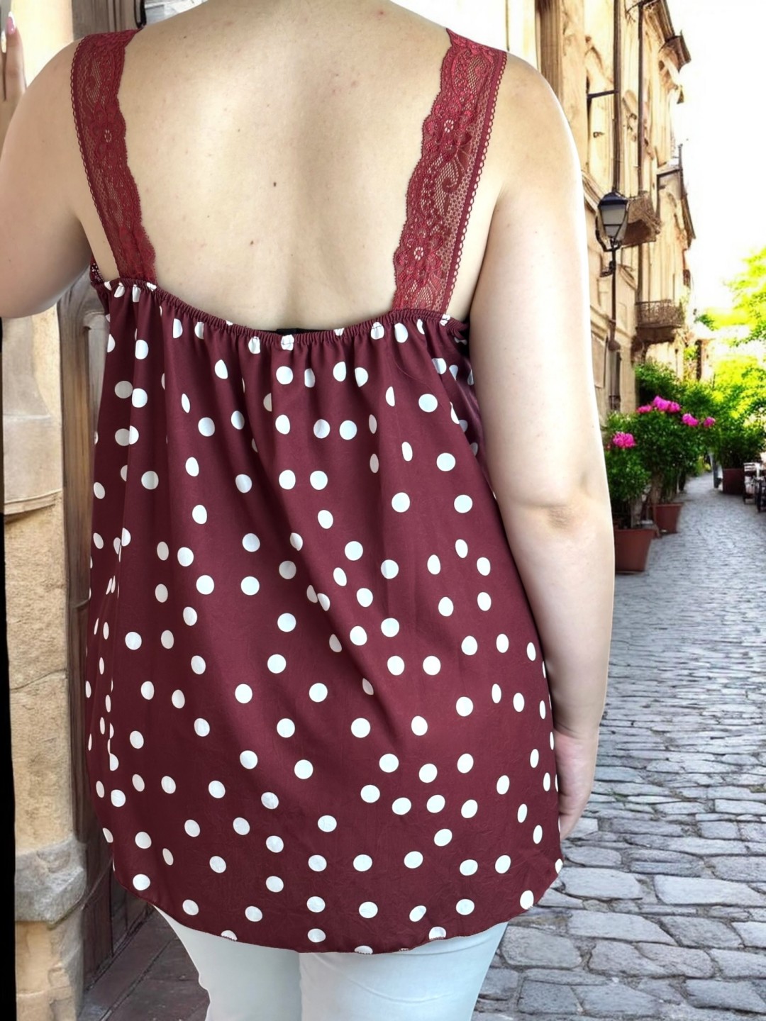 Polka Dot Lingerie Top