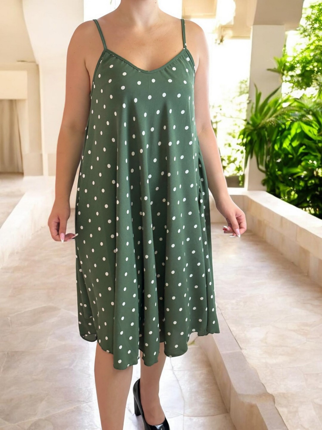 Polka Dot Strap Dress