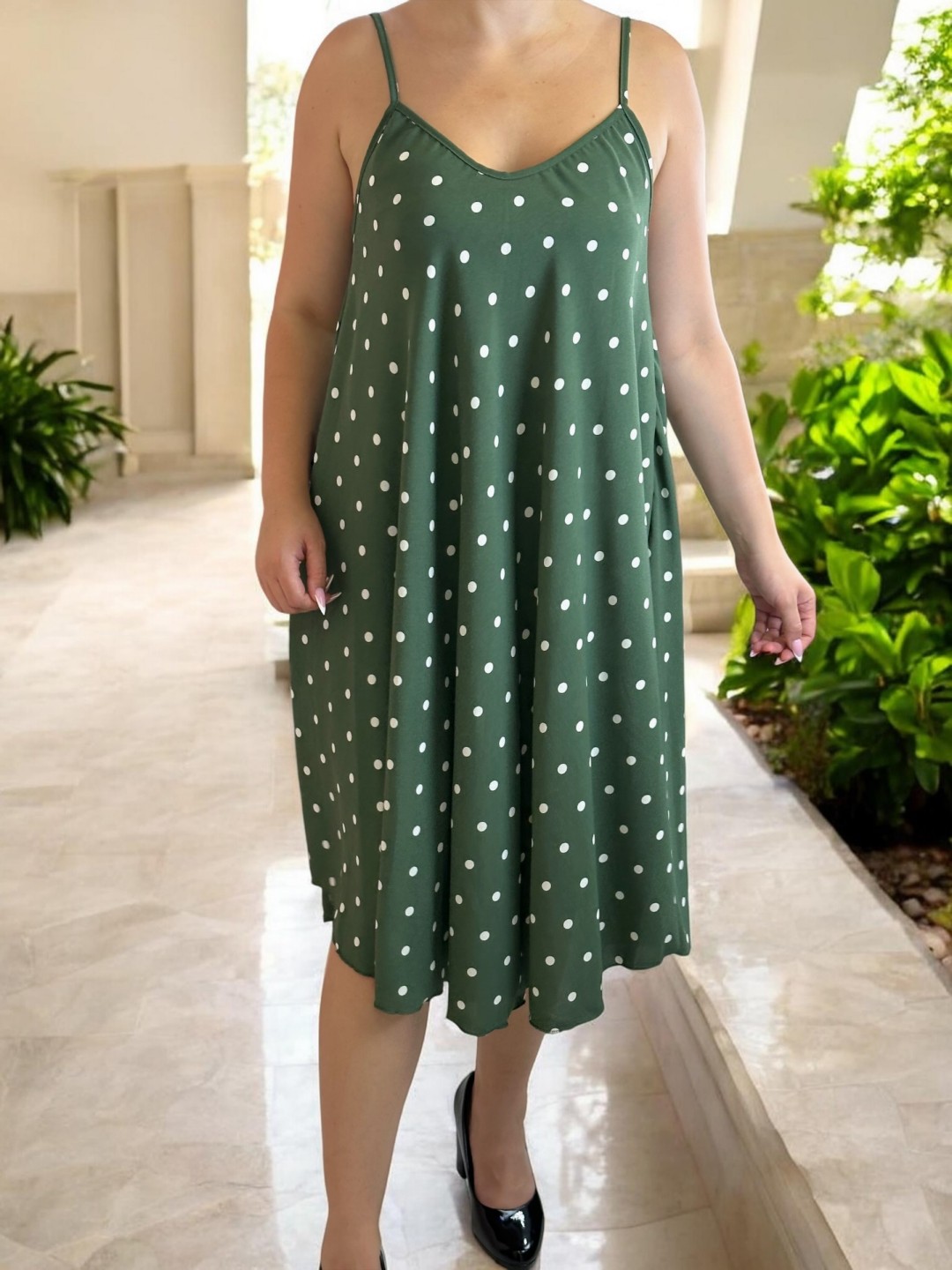 Polka Dot Strap Dress