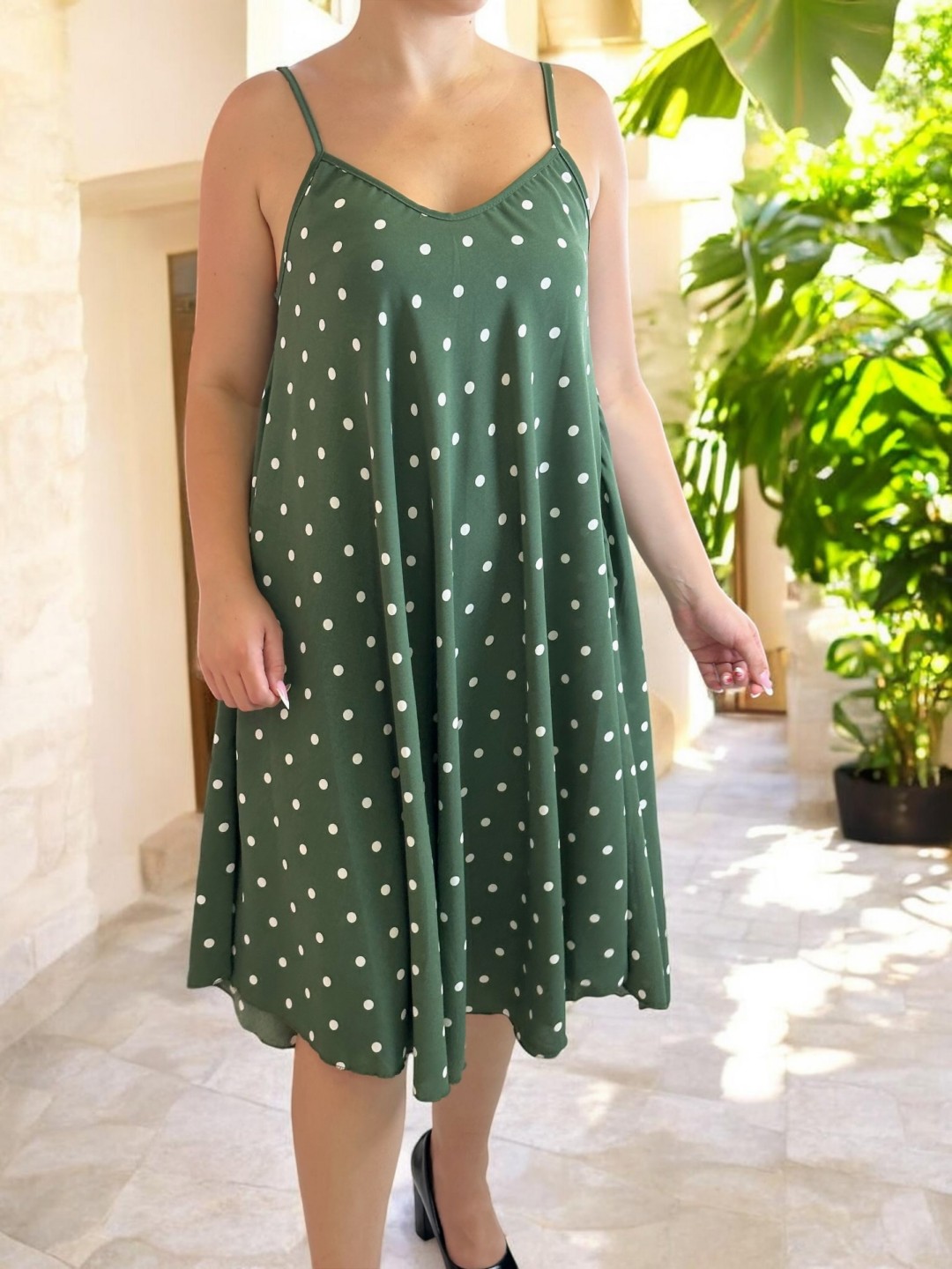 Polka Dot Strap Dress