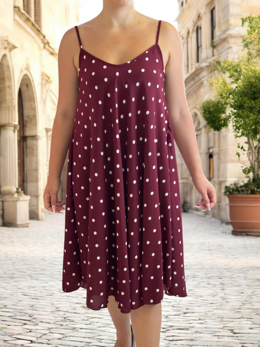Polka Dot Strap Dress