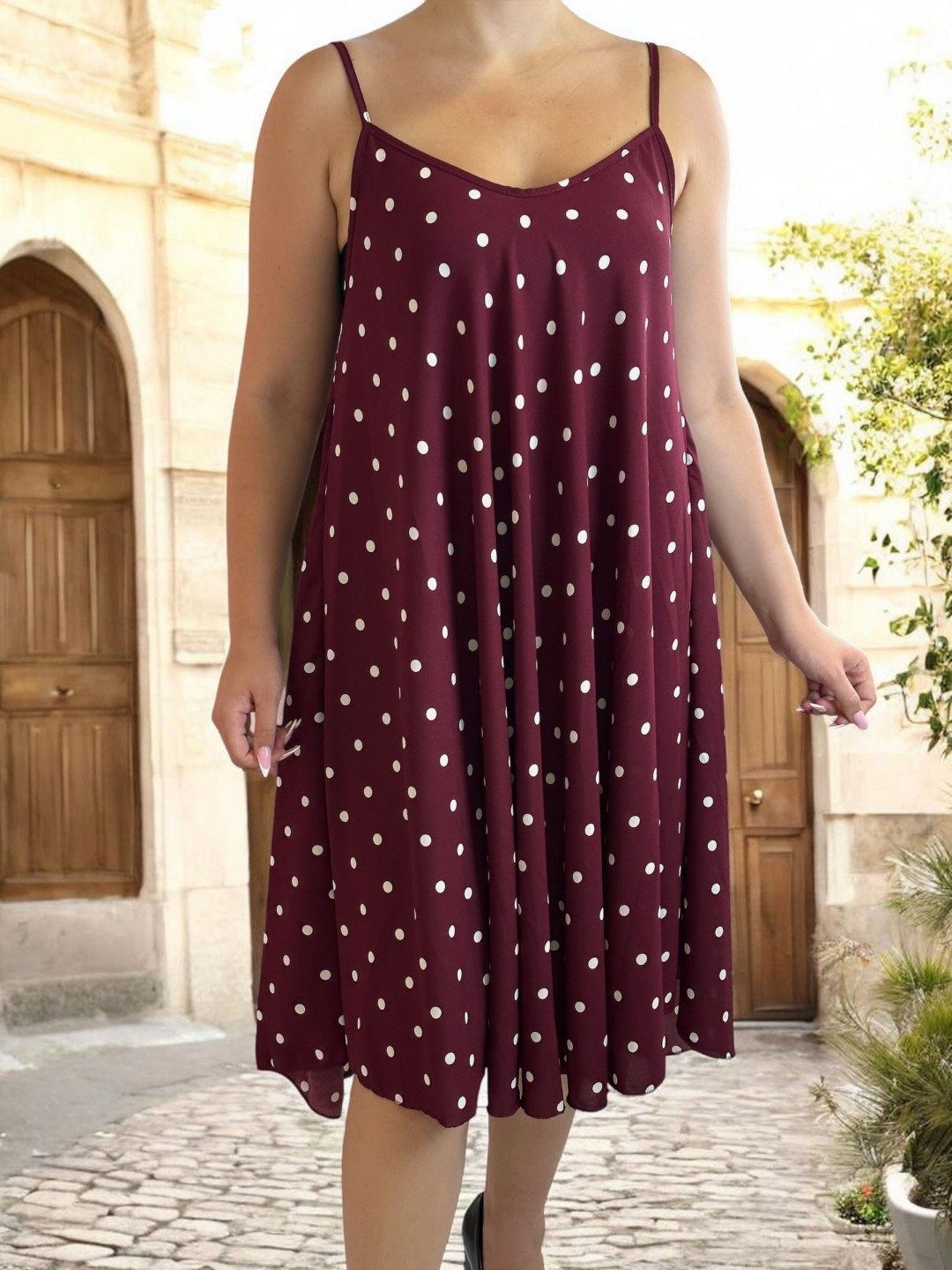 Polka Dot Strap Dress
