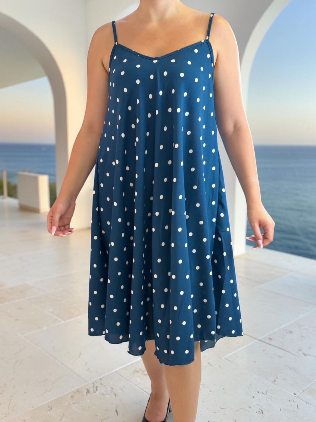 Polka Dot Strap Dress
