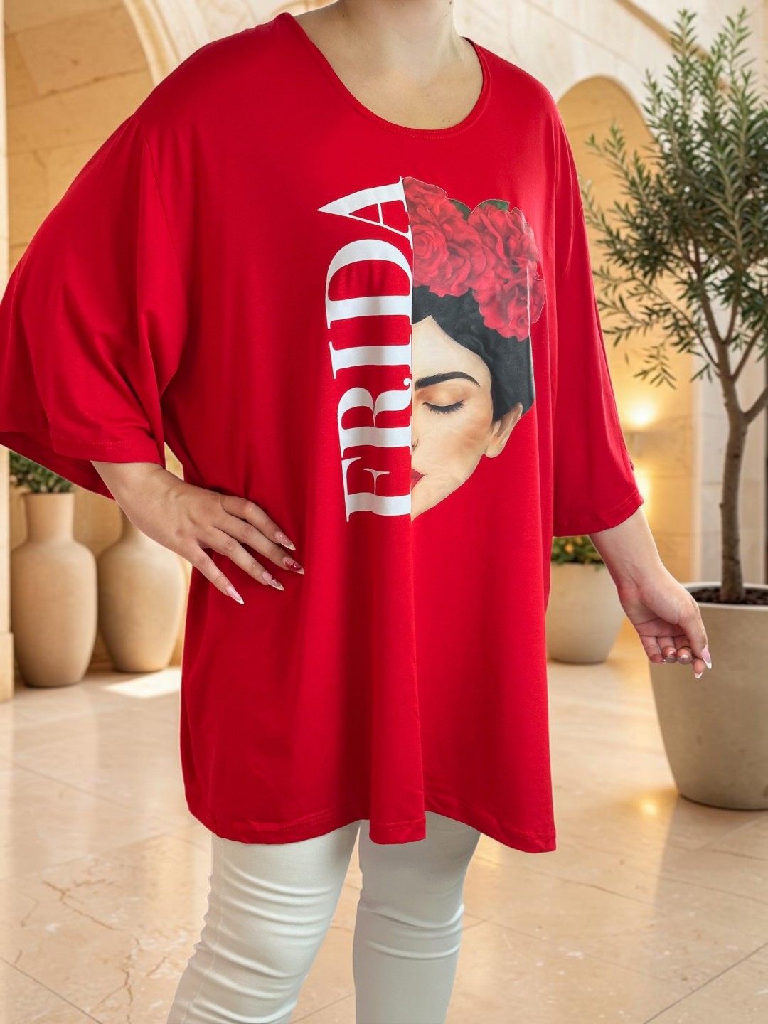 Μπλουζοφόρεμα με εντυπωσιακό σχέδιο Frida