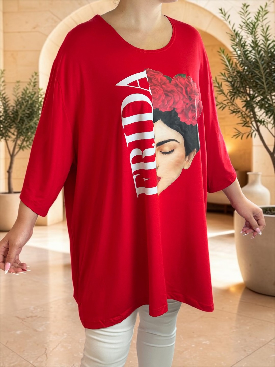 Μπλουζοφόρεμα με εντυπωσιακό σχέδιο Frida