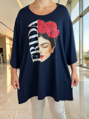 Μπλουζοφόρεμα με εντυπωσιακό σχέδιο Frida