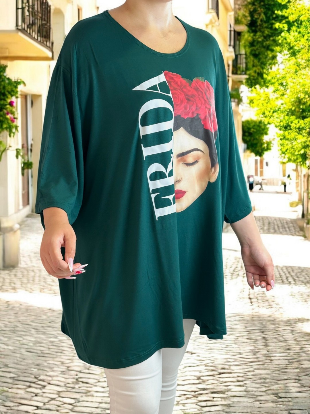 Μπλουζοφόρεμα με εντυπωσιακό σχέδιο Frida
