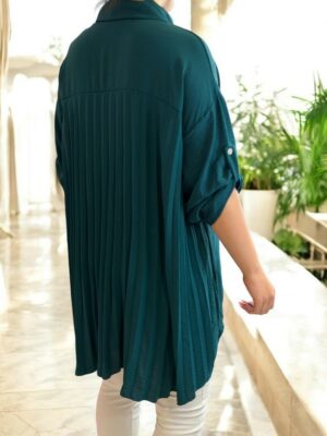 Fashion πουκάμισο με δυναμική πλισέ πλάτη