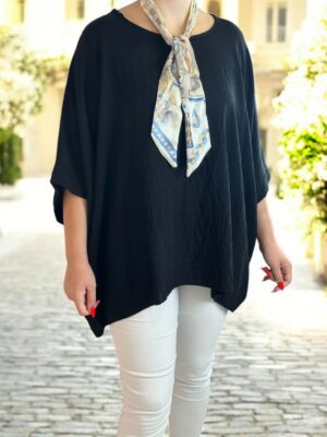Αέρινη μπλούζα με φουλάρι για elegant εμφανίσεις