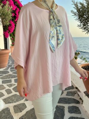 Αέρινη μπλούζα με φουλάρι για elegant εμφανίσεις