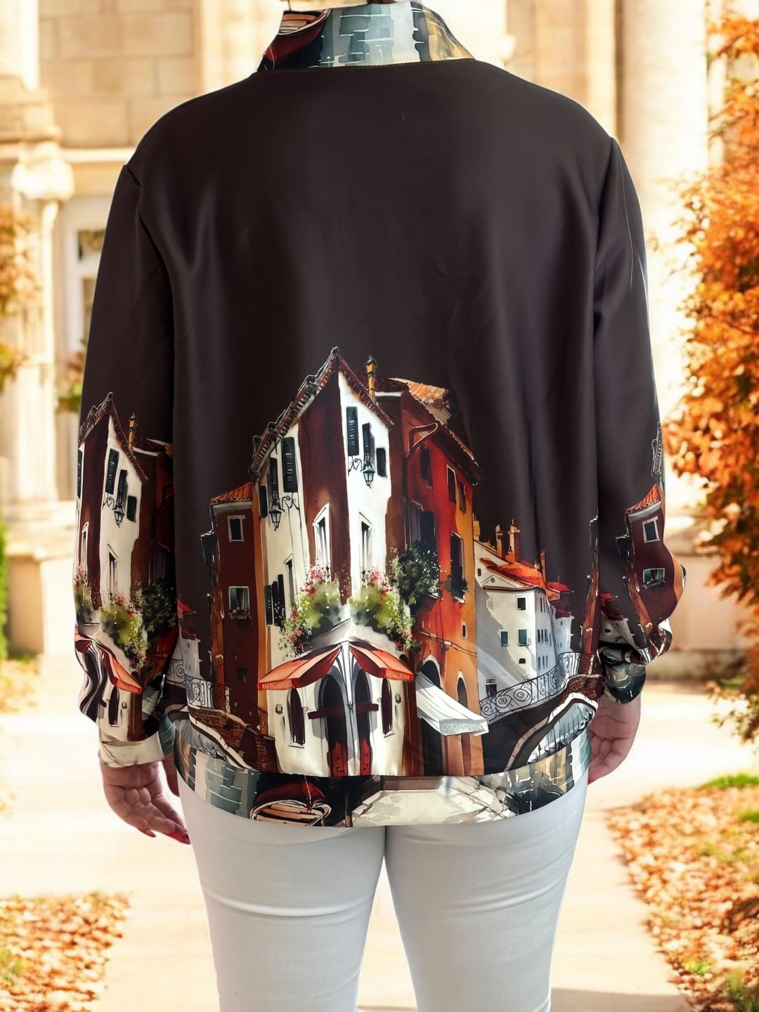 Bomber Ζακέτα με Καλλιτεχνικό Print