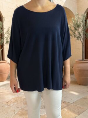 Λεπτό Πουλόβερ σε Άνετη Oversize Γραμμή