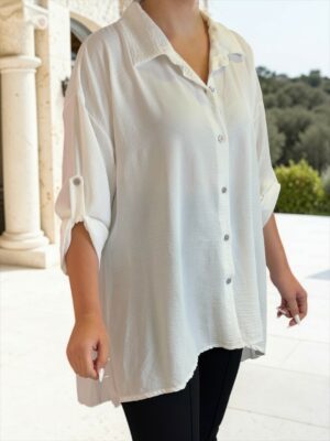Fashion πουκάμισο με δυναμική πλισέ πλάτη