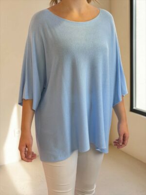 Λεπτό Πουλόβερ σε Άνετη Oversize Γραμμή