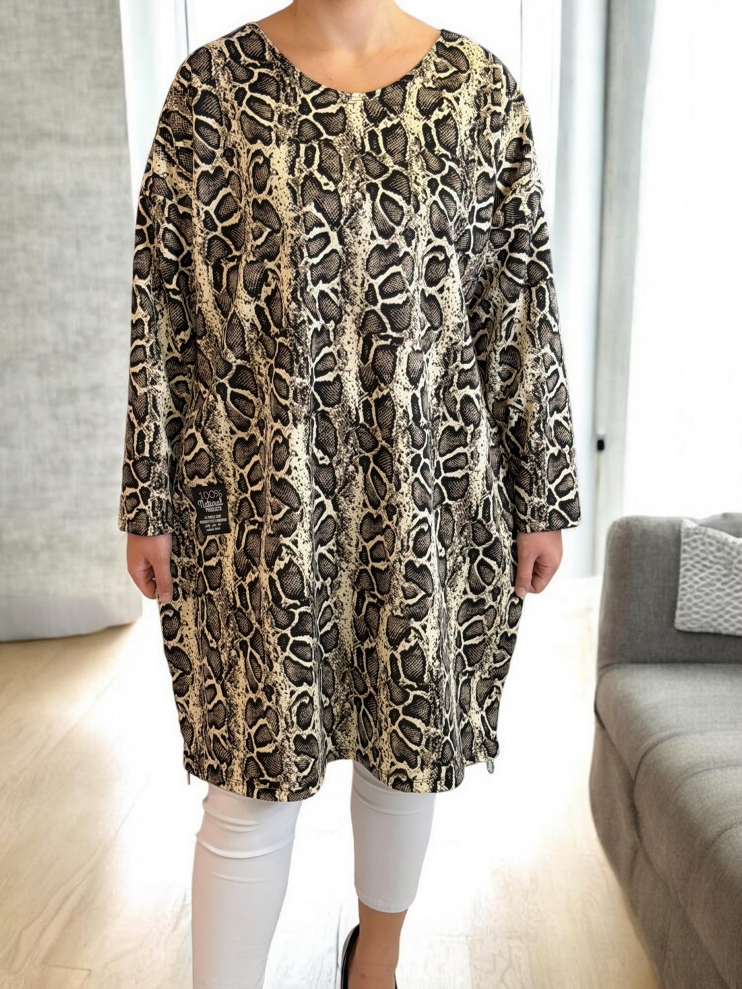Fashion Μπλουζοφόρεμα Animal Print