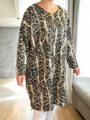 Fashion Μπλουζοφόρεμα Animal Print