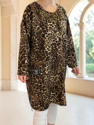 Fashion Μπλουζοφόρεμα Animal Print<br/><small class="dmm_sku">Κωδικός προϊόντος: 9790-λεοπαρ</small>