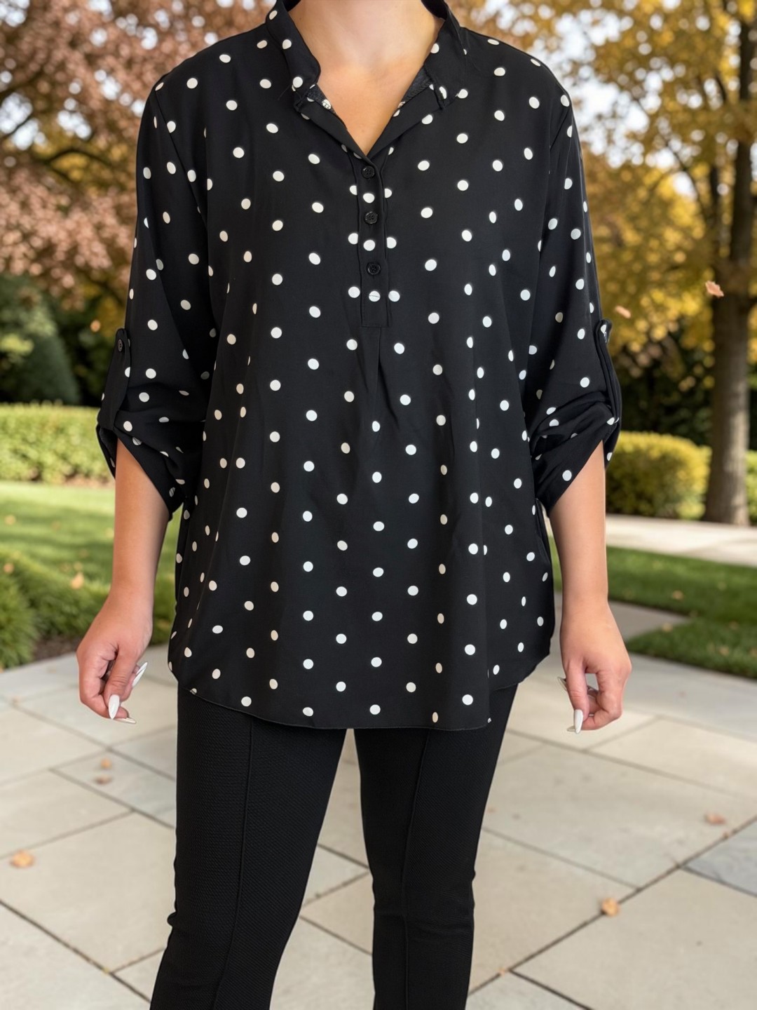 Black Polka Dot Shirt