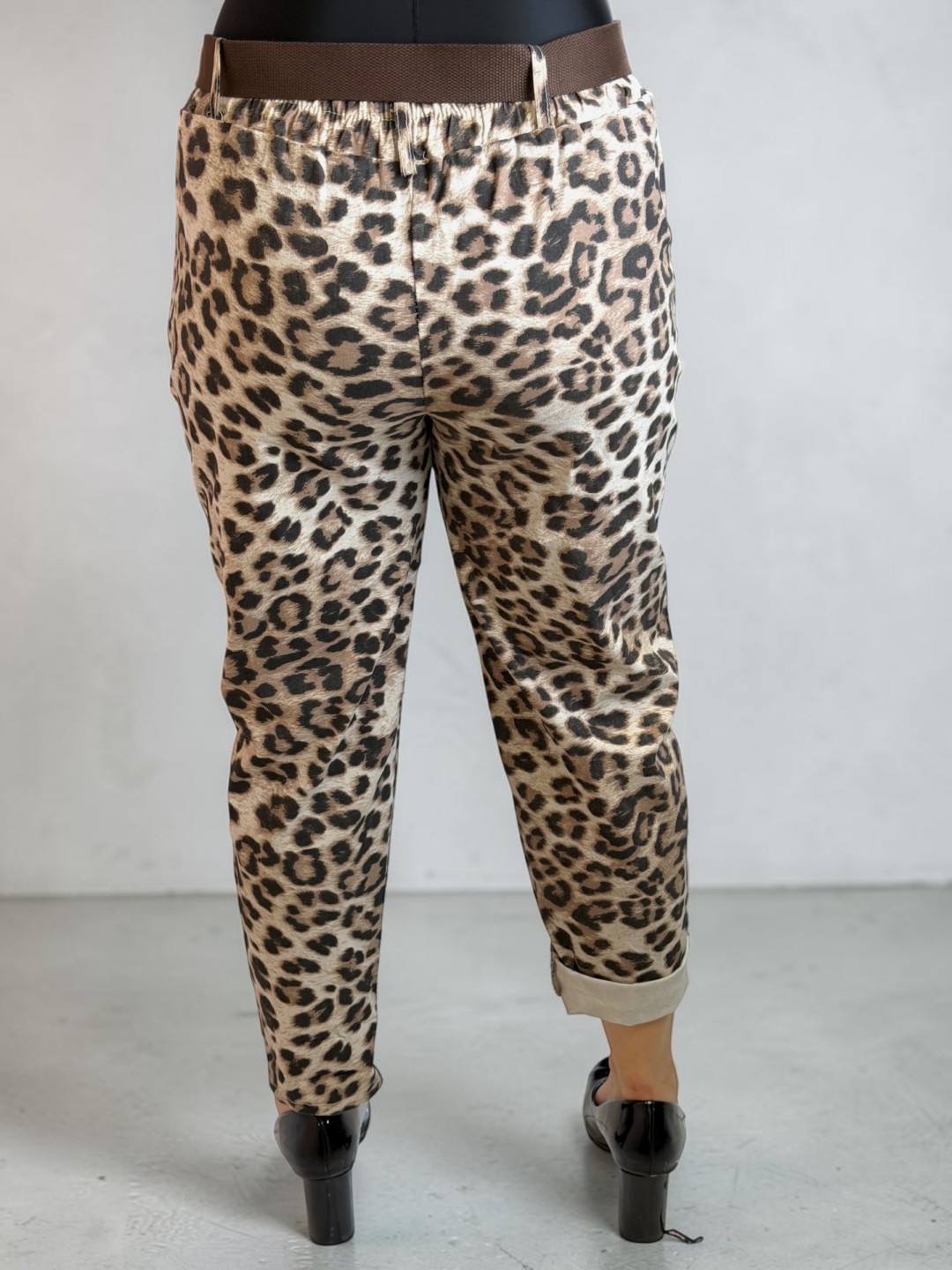 Animal Print Παντελόνι με Ζώνη