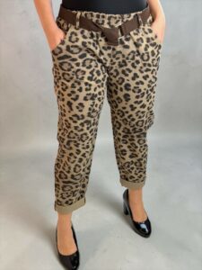 Animal Print Παντελόνι με Ζώνη
