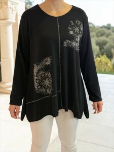 Μπλούζα με Λαμπερές Διακοσμητικές Λεπτομέρειες